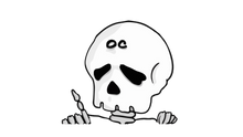 Load image into Gallery viewer, OutCast Mini Skeleton Sticker
